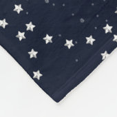 かわいいレトロロボット、惑星、受け飛んでいる皿 フリースブランケット (角)