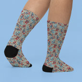 かわいいレトロロボットSci-Fiをテーマにした ソックス