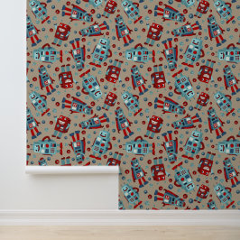 かわいいレトロロボットSci-Fiをテーマにした 壁紙