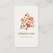 かわいいレトロワイルドフラワーズフローラ 名刺 (正面)