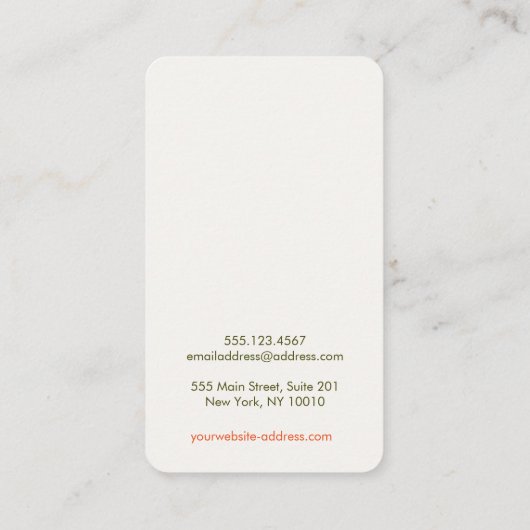 かわいいレトロワイルドフラワーズフローラ 名刺 (裏面)