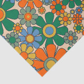 かわいいレトロヴィンテージお洒落フローラルパターン 薄葉紙 (詳細)