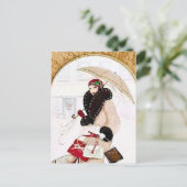 かわいいレトロヴィンテージアートデコレディ シーズンポストカード (スタンド正面)