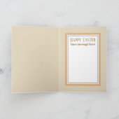 かわいいレトロヴィンテージイースターガール追加メッセージ シーズンカード (内部)