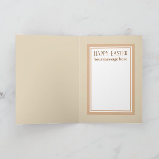 かわいいレトロヴィンテージイースターガール追加メッセージ シーズンカード (内部)