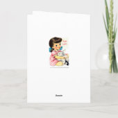 かわいいレトロヴィンテージイースターガール追加メッセージ シーズンカード (裏面)