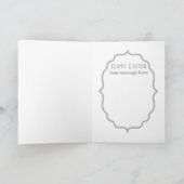 かわいいレトロヴィンテージイースターガール追加メッセージ シーズンカード (内部)