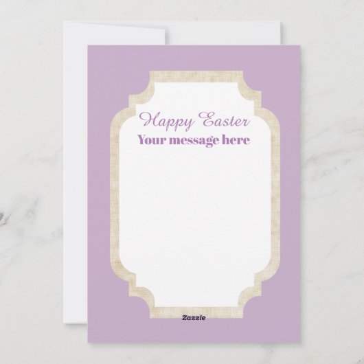 かわいいレトロヴィンテージイースターシック追加メッセージカード シーズンカード (裏面)