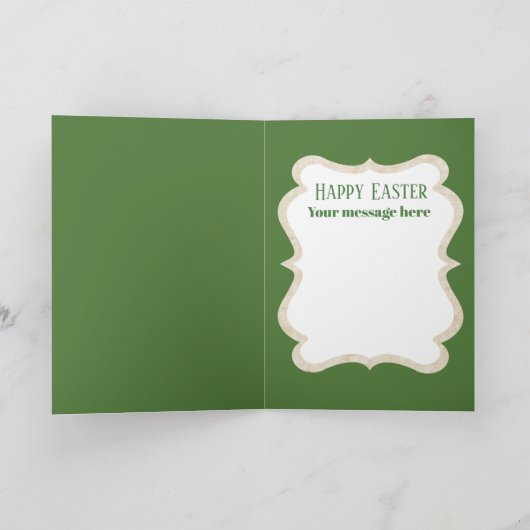 かわいいレトロヴィンテージイースターシック追加メッセージ シーズンカード (内部)