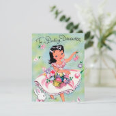 かわいいレトロヴィンテージイースタードーターメッセージの追加 シーズンカード (スタンド正面)