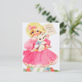 かわいいレトロヴィンテージイースターニース ポストカード (スタンド正面)