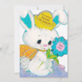 かわいいレトロヴィンテージイースターバニー祖父母 シーズンカード (正面)