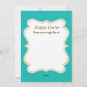 かわいいレトロヴィンテージイースターバニー祖父母 シーズンカード (裏面)