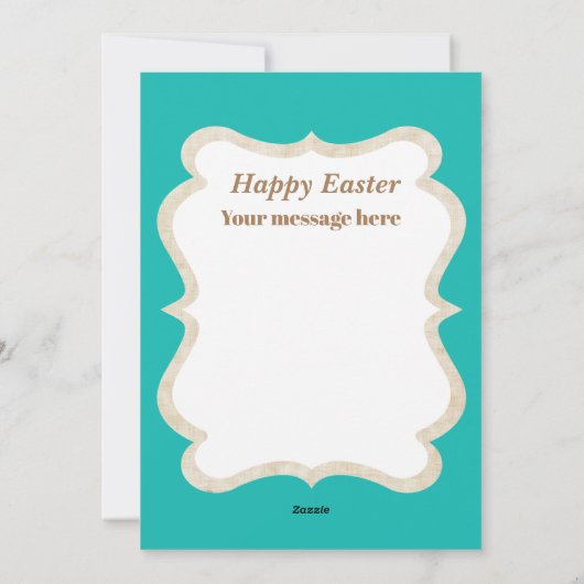 かわいいレトロヴィンテージイースターバニー祖父母 シーズンカード (裏面)