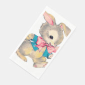 かわいいレトロヴィンテージイースターバニー紙ゲストタオル (コーナー)