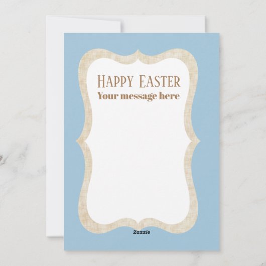 かわいいレトロヴィンテージイースターバニー追加メッセージカード シーズンカード (裏面)