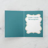 かわいいレトロヴィンテージイースターバニー追加メッセージ シーズンカード (内部)