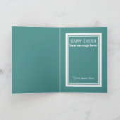 かわいいレトロヴィンテージイースターバニー追加メッセージ シーズンカード (内部)