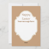 かわいいレトロヴィンテージイースターバニー追加メッセージ シーズンカード (裏面)
