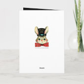 かわいいレトロヴィンテージイースターバニー追加メッセージ シーズンカード (裏面)