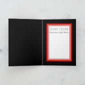 かわいいレトロヴィンテージイースターバニー追加メッセージ シーズンカード (内部)