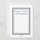 かわいいレトロヴィンテージイースターバニー追加メッセージ シーズンカード (裏面)