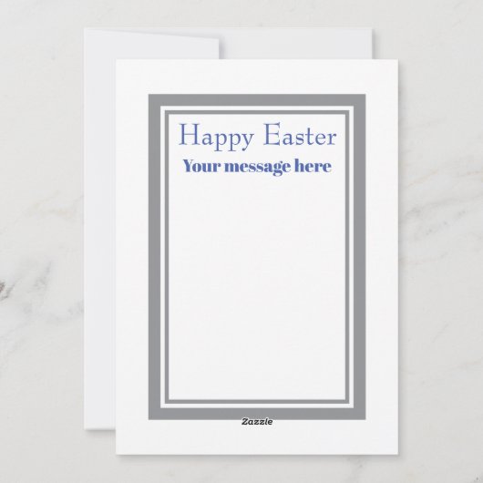 かわいいレトロヴィンテージイースターバニー追加メッセージ シーズンカード (裏面)