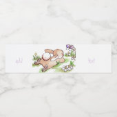 かわいいレトロヴィンテージイースターバニー ペットボトルラベル (シングルラベル)