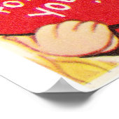 かわいいレトロヴィンテージエンジェルデビルバレンタインポスター ポスター (角)