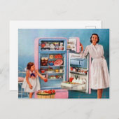 かわいいレトロヴィンテージキッチン任意の目的のはがき シーズンポストカード (正面/裏面)