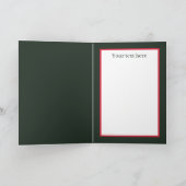 かわいいレトロヴィンテージクリスマスサンタ シーズンカード (内部)