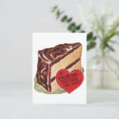 かわいいレトロヴィンテージケーキバレンタイン シーズンポストカード (スタンド正面)