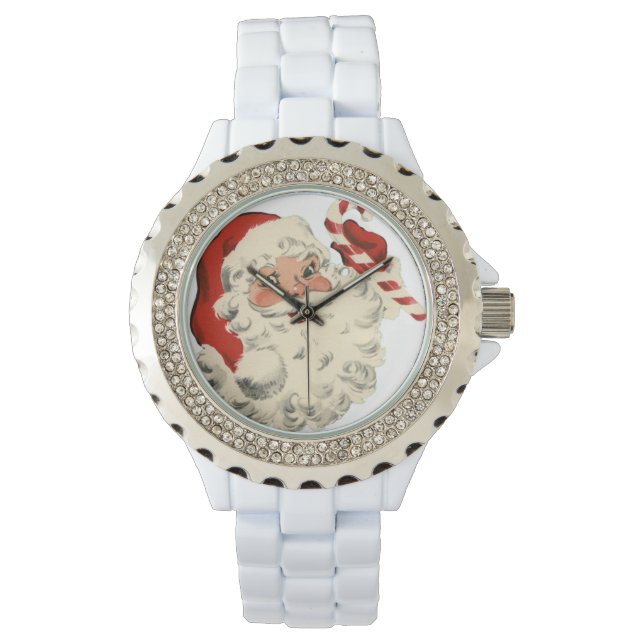 かわいいレトロヴィンテージサンタクロースクリスマス 腕時計 (正面)