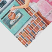 かわいいレトロヴィンテージデカップレディ料理 薄葉紙 (詳細)