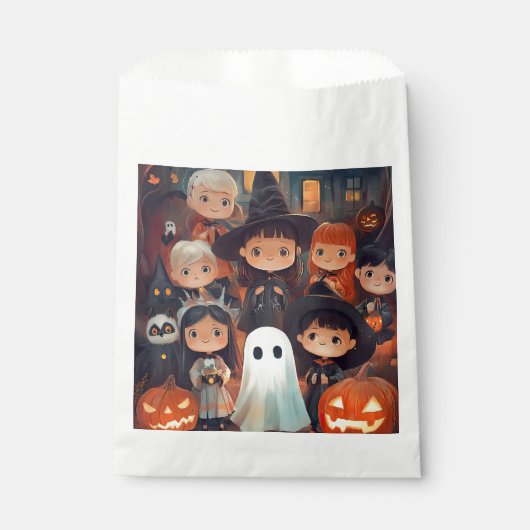 かわいいレトロヴィンテージハロウィンキッズ幽霊カボチャ フェイバーバッグ (正面)