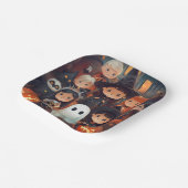 かわいいレトロヴィンテージハロウィンキッズ幽霊カボチャ ペーパープレート (傾斜あり)