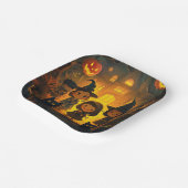 かわいいレトロヴィンテージハロウィンキッズ幽霊カボチャ ペーパープレート (傾斜あり)