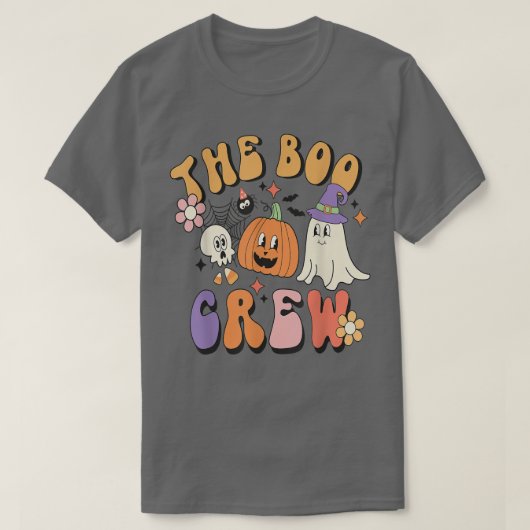 かわいいレトロヴィンテージハロウィーン幽霊ブカボチャSpi Tシャツ (デザイン正面)