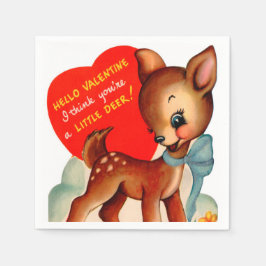 かわいいレトロヴィンテージバレンタインデアパーティー スタンダードカクテルナプキン