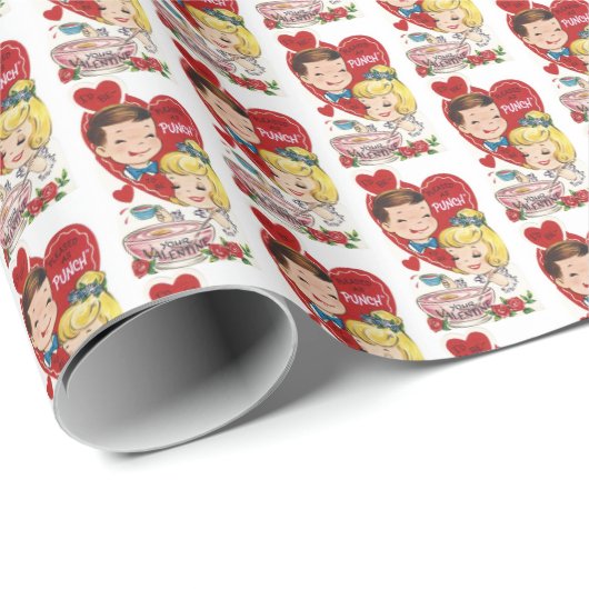 かわいいレトロヴィンテージパンチ ラッピングペーパー (ロールコーナー)
