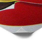 かわいいレトロヴィンテージホットドッグバレンタインポスター ポスター (角)