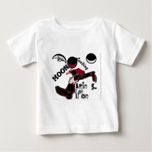 かわいいレトロヴィンテージムーンランディングHoHoへ ベビーTシャツ