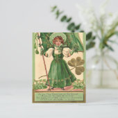 かわいいレトロヴィンテージレディーサンパトリックの日 シーズンポストカード (スタンド正面)
