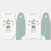 かわいいレトロヴィンテージ回転木馬カーニバルベビーシャワー フェイバーボックス (見開き)