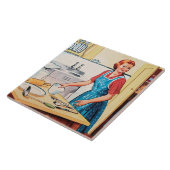 かわいいレトロヴィンテージ料理キッチンレディ タイル (側面)