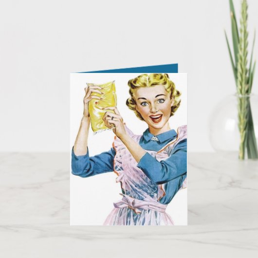 かわいいレトロヴィンテージ料理ラッド追加気持ち ノートカード (正面)