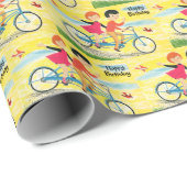 かわいいレトロヴィンテージ誕生会 ラッピングペーパー (ロールコーナー)