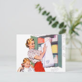 かわいいレトロヴィンテージ ポストカード (スタンド正面)