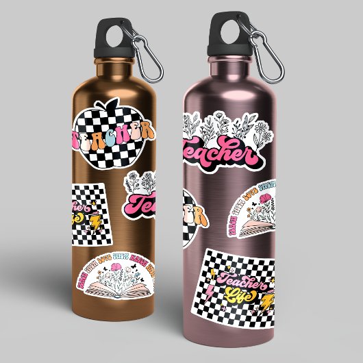 かわいいレトロ先生ライフビニールステッカーパック シール