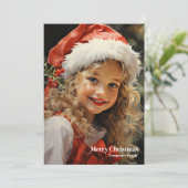 かわいいレトロ小さな女の子フェスティバルの装飾 シーズンカード (スタンド正面)